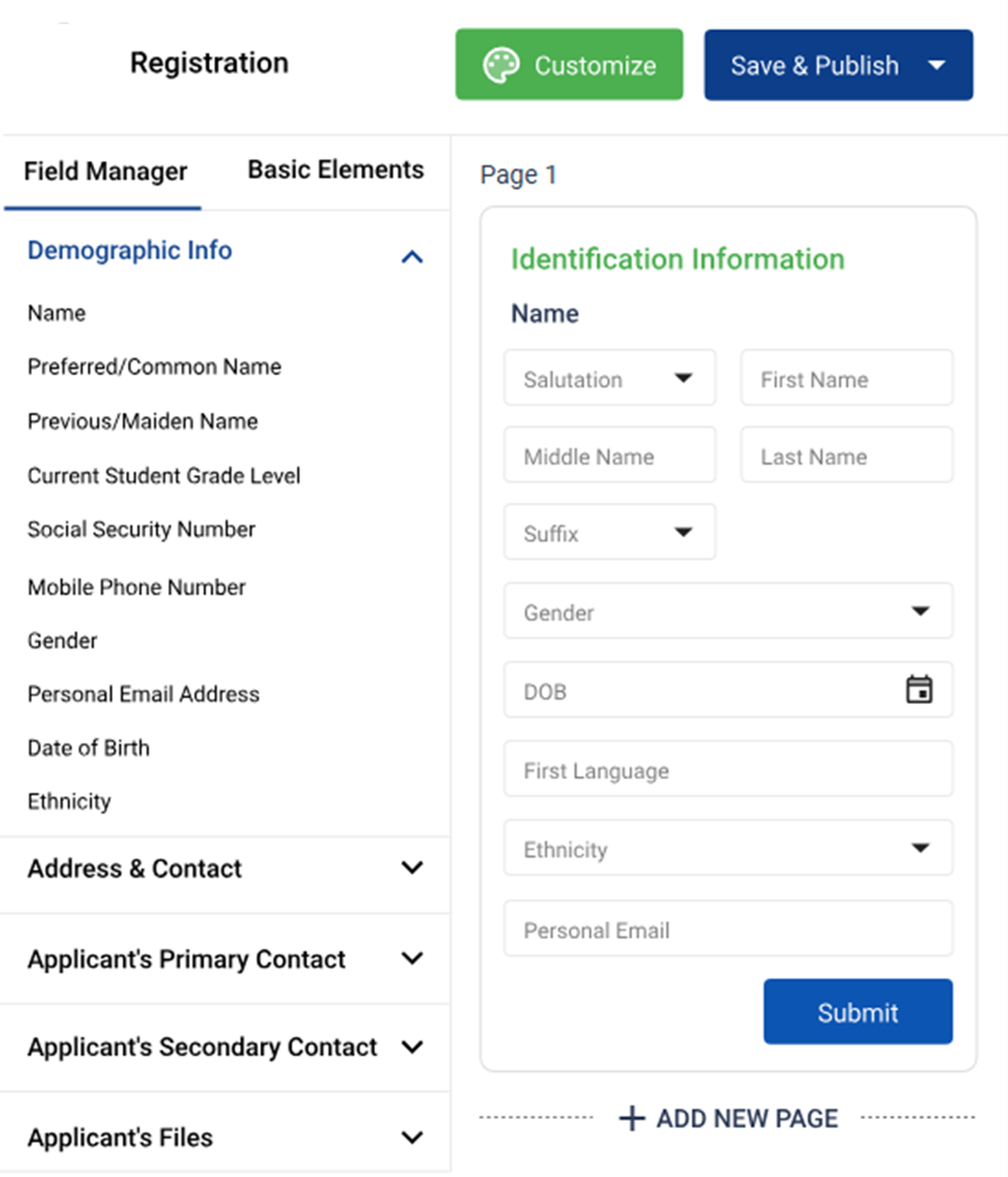 Effortless Application Form Creation