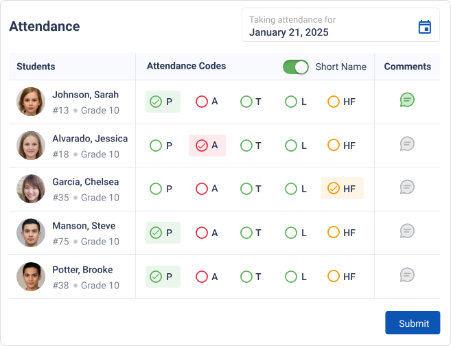 Quick and Easy Attendance Marking