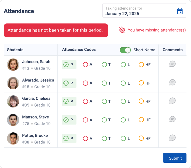 Date Selection Alerts